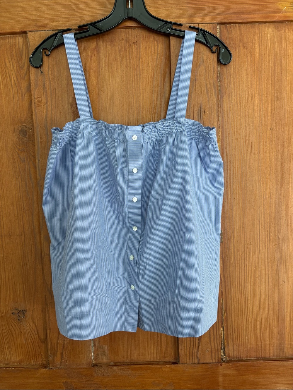 J. Crew Light Blue Pinstripe Button-Front Camisole Size 6
